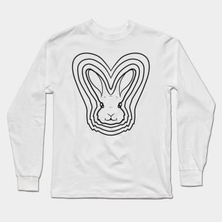 Funny Easter Rabbit Head As Color In Easter Long Sleeve T-Shirt